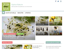 Tablet Screenshot of optionnature.com